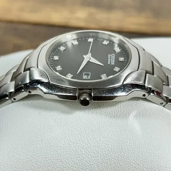 Citizen Eco-Drive Diamond Dial Watch Stainless Gray BM6010-55G - Picture 5 of 15